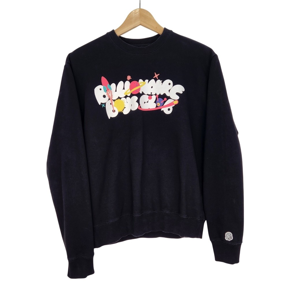 Billionare Boys Club Intrepid Crew Neck Sweatshirt Mens S Black Center Graphic